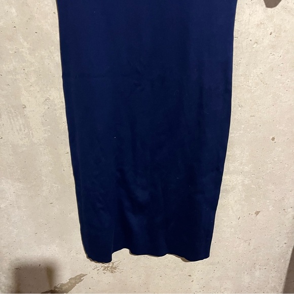 Ralph Lauren Women’s Navy Blue Bodycon Pencil Dress Size M Cotton - Picture 3 of 11